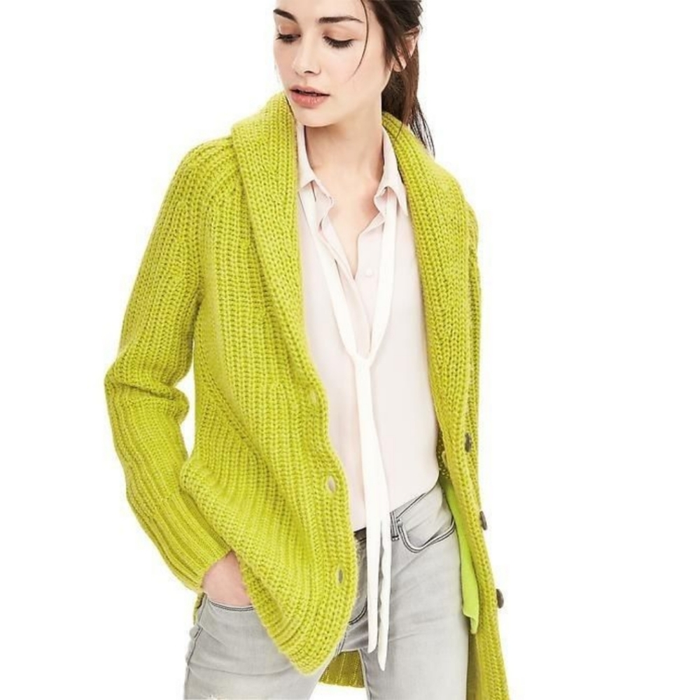 Banana Republic Wool Shawl Cardigan Sweater XS